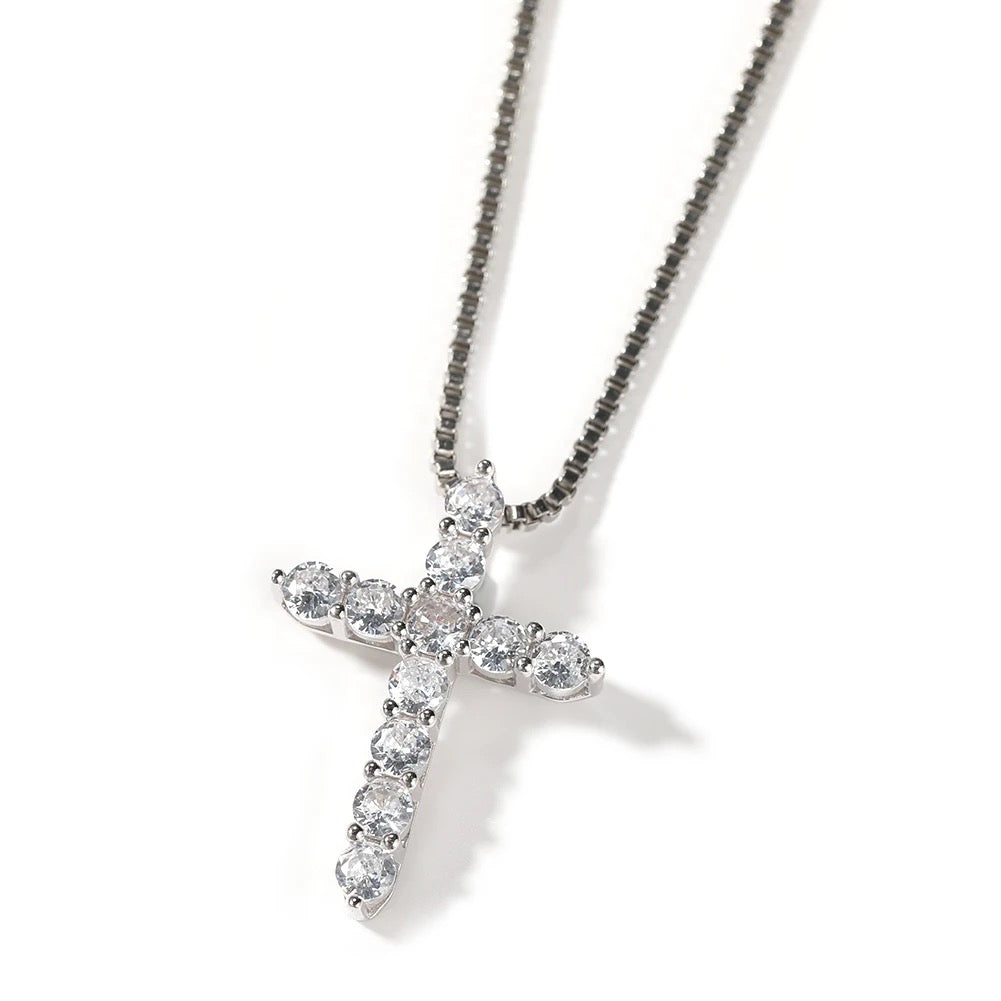 Icy Mini Cross Necklace