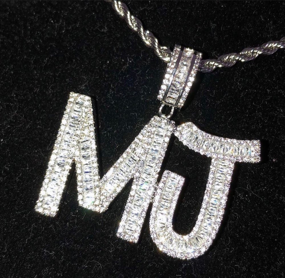 Baguette Name Pendant - Tennis