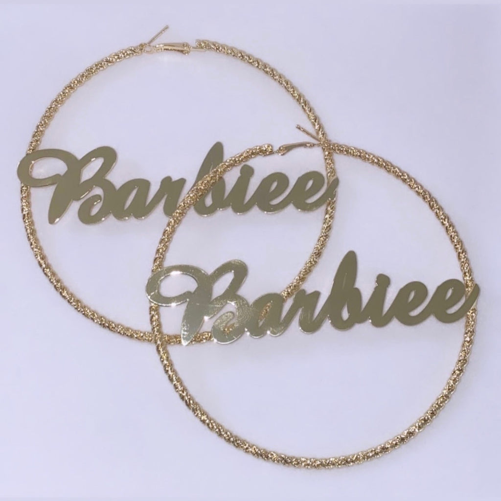 Bossy Girl Name Hoops