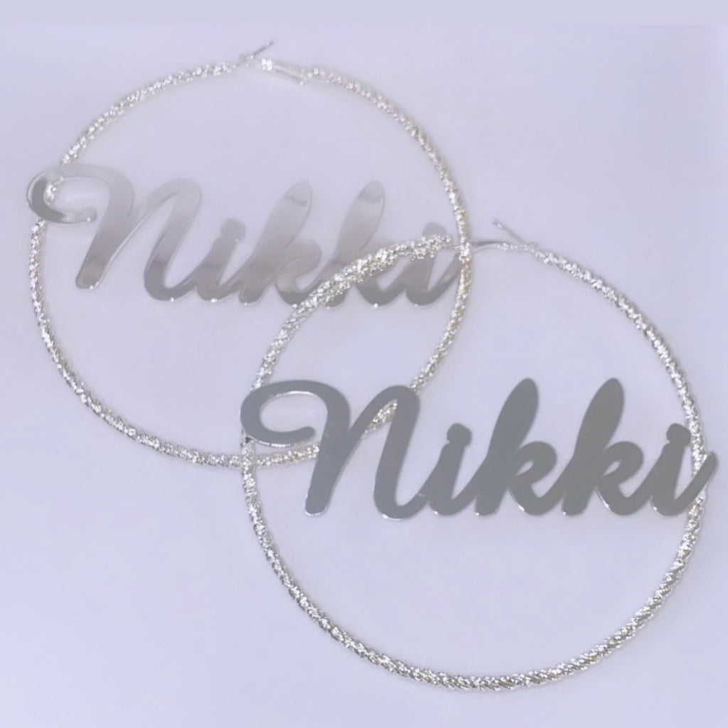 Bossy Girl Name Hoops