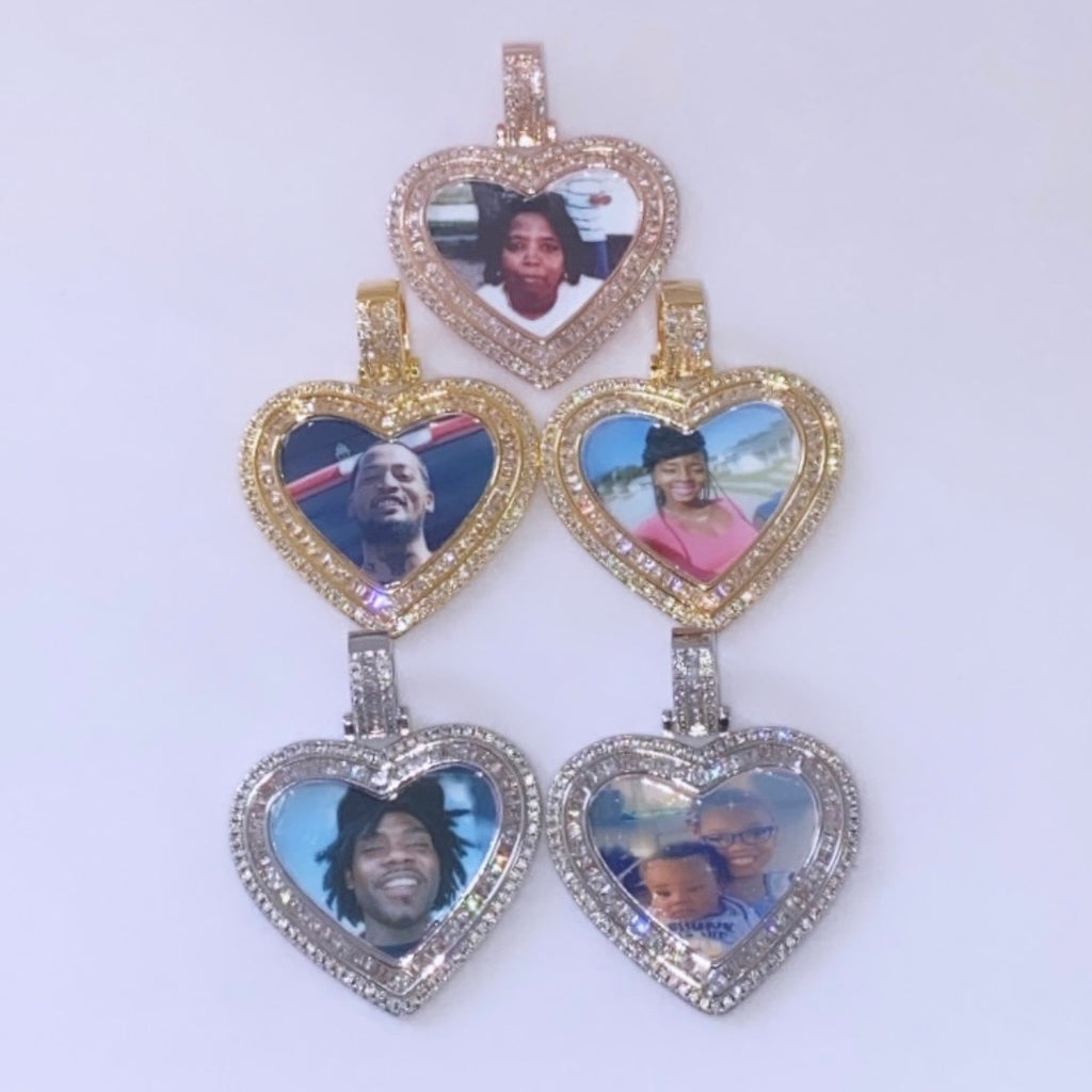 Baguette Heart Pendant