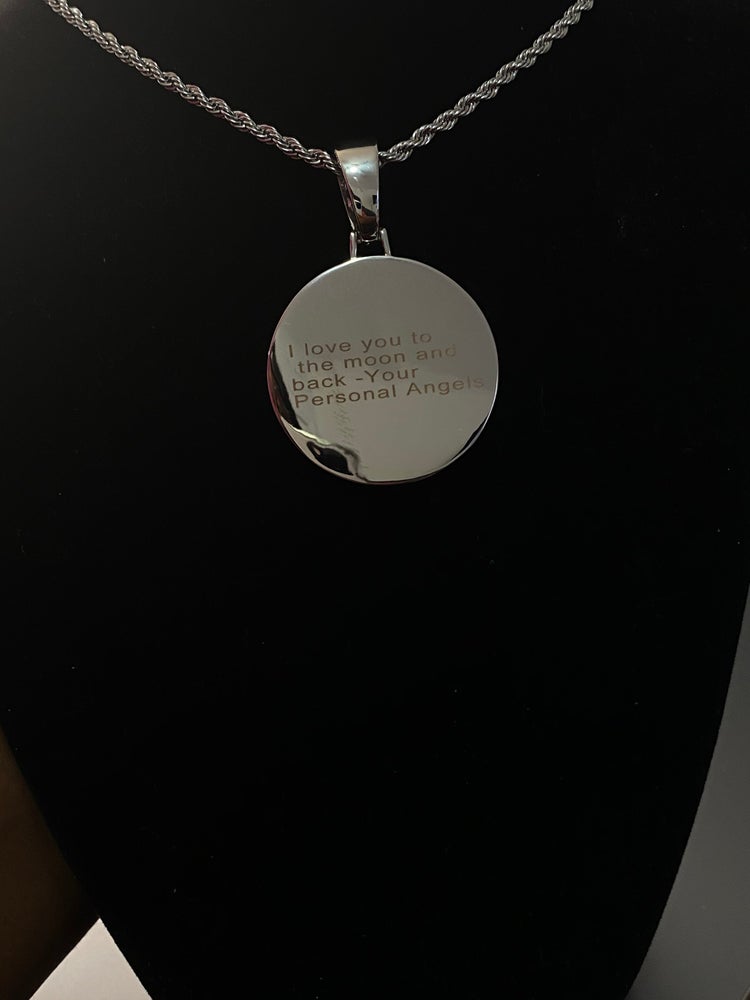 Engraved Icy Photo Pendant