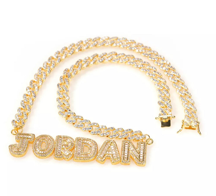 Bling Cuban Nameplate