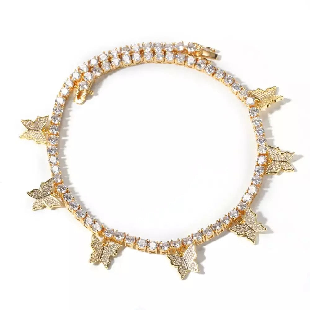 Butterfly Tennis Necklace