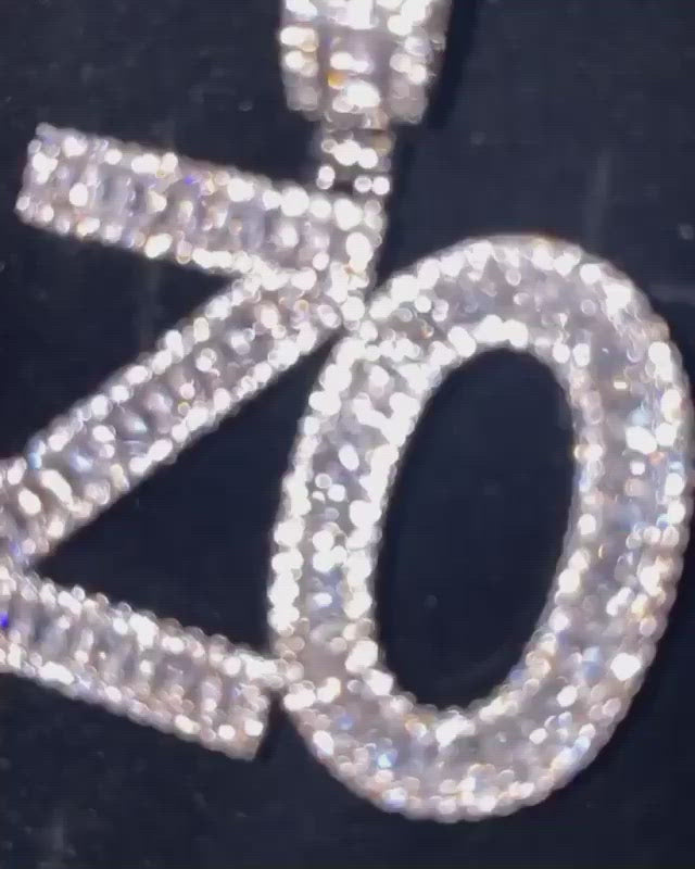 Baguette Name Pendant - Tennis