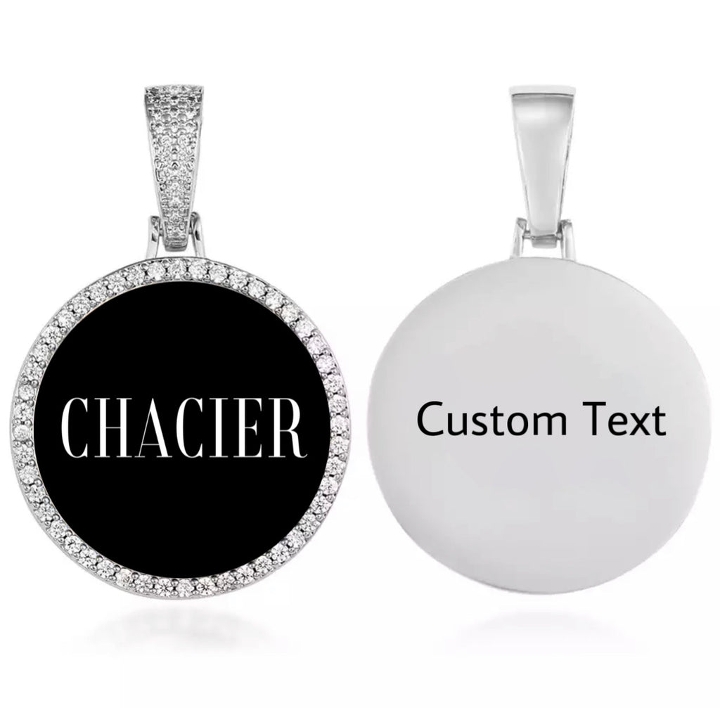 Engraved Icy Photo Pendant