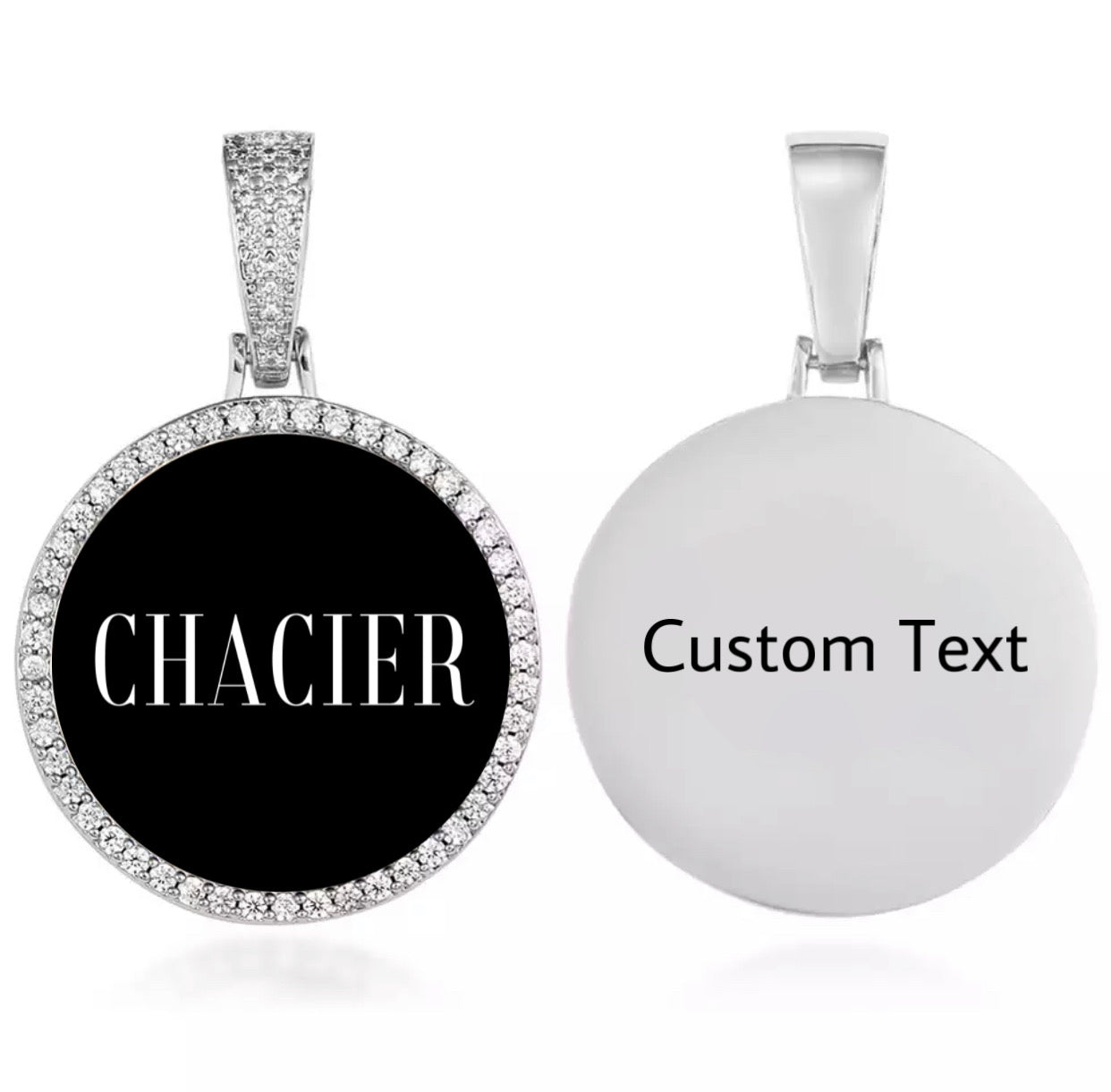 Engraved Icy Photo Pendant