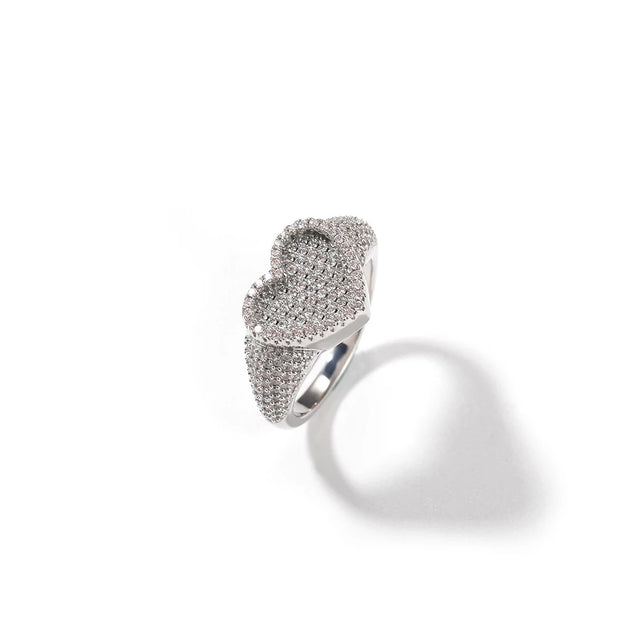Icy Small Heart Ring