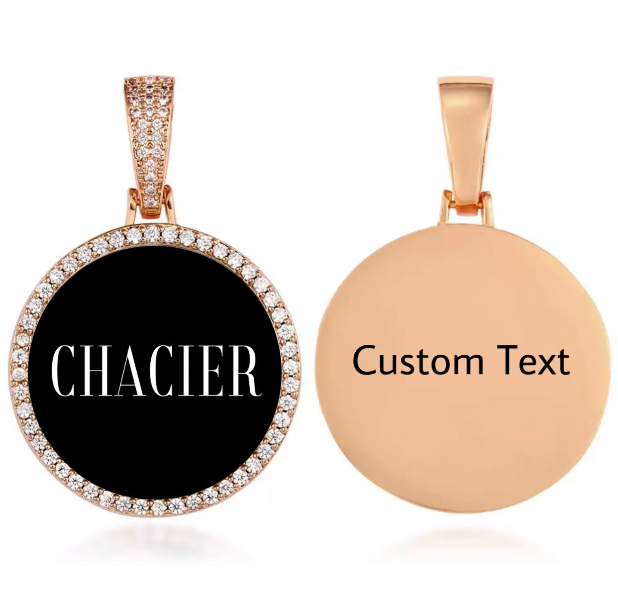 Engraved Icy Photo Pendant