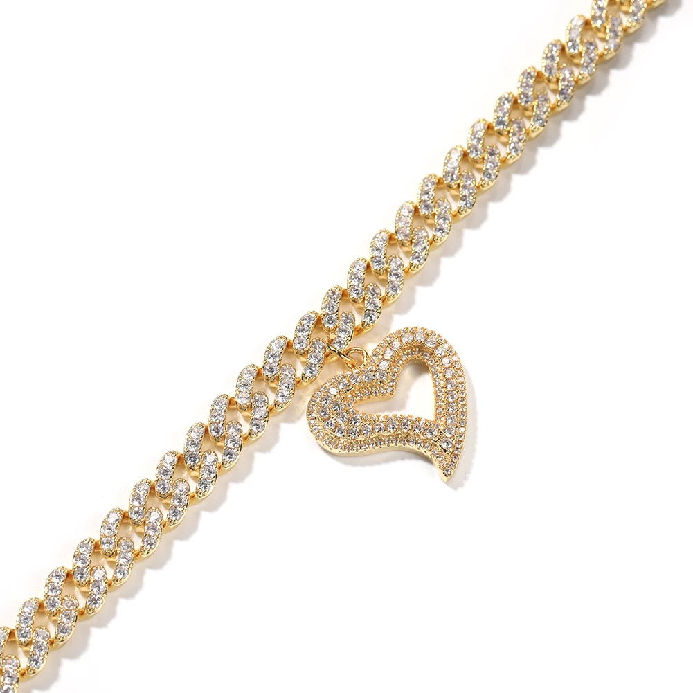 Tilted Heart Anklet