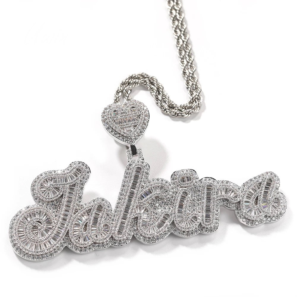 Icy XO Luxe Name Pendant