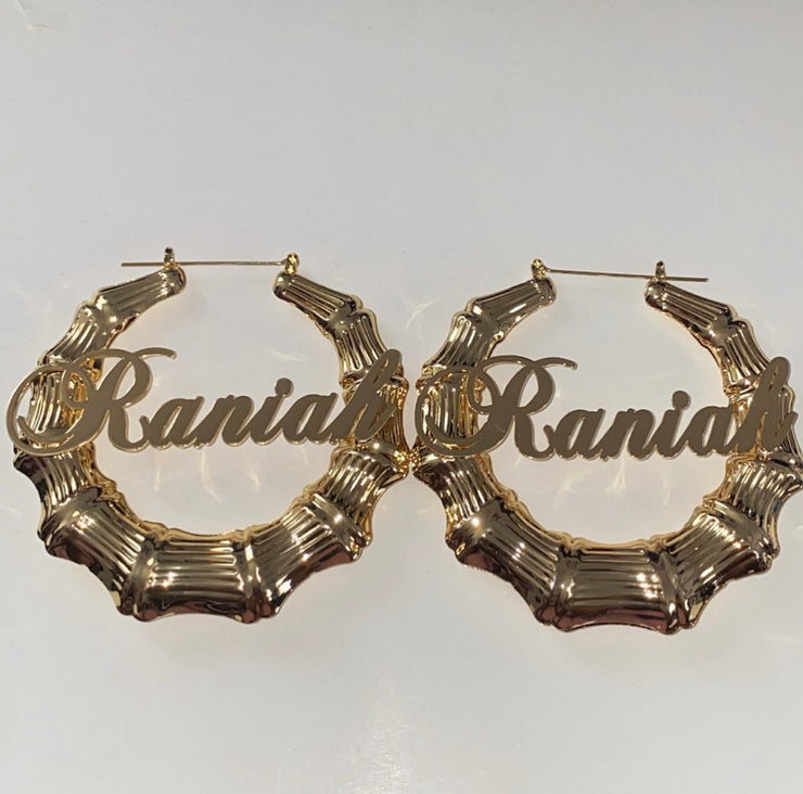 Hoop Name Earrings