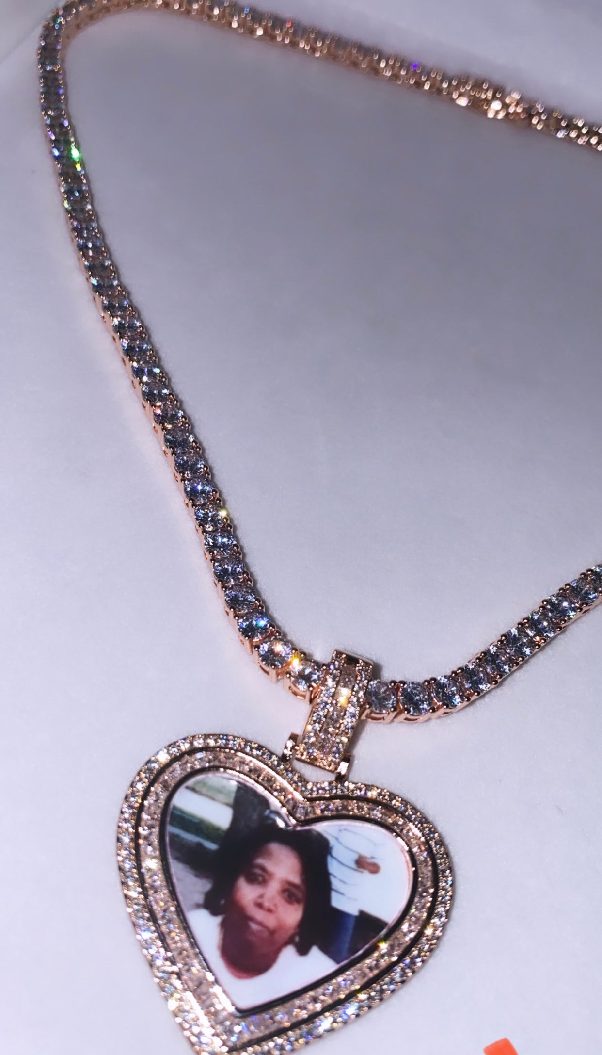 Baguette Heart Pendant