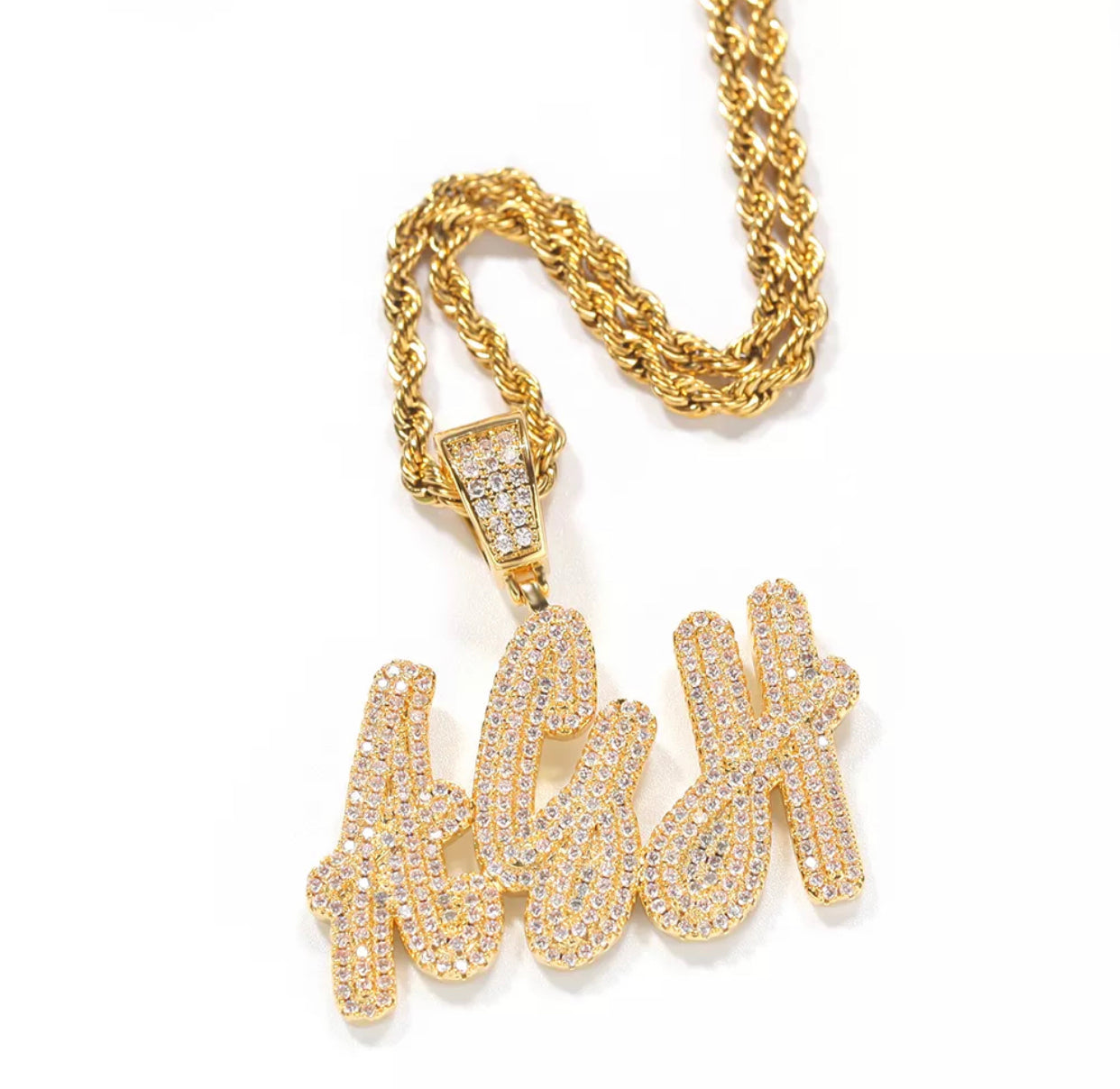 Icy Brush Cursive Rope Name