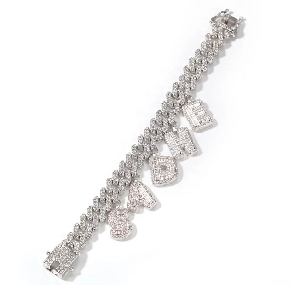 Icy Cuban Baguette Charm Necklace