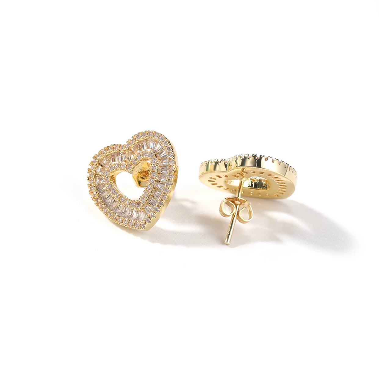 Icy Open Heart Earrings