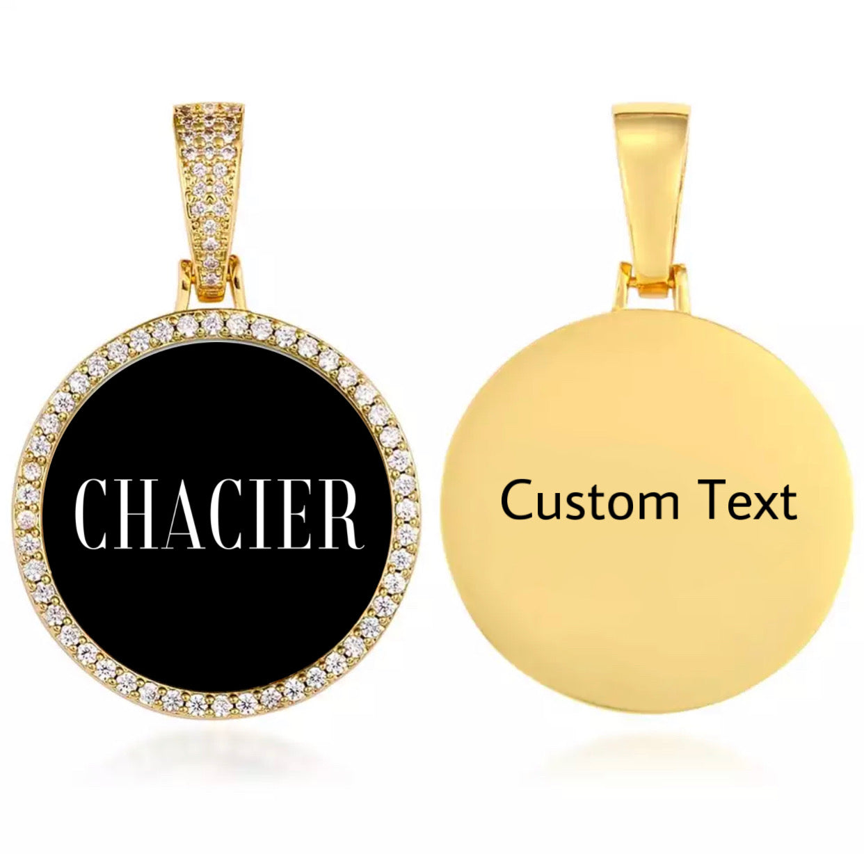 Engraved Icy Photo Pendant