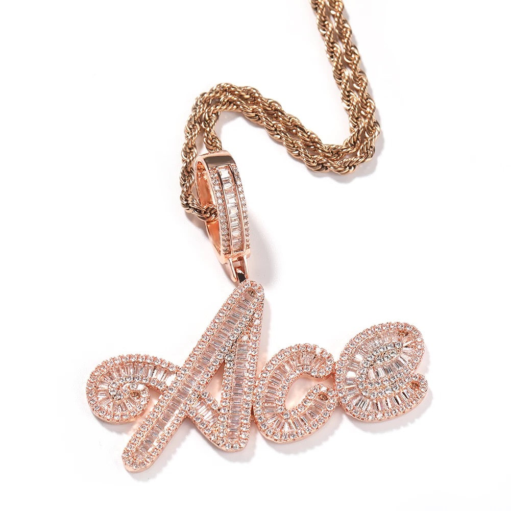 Boss B Name Pendant - Rope