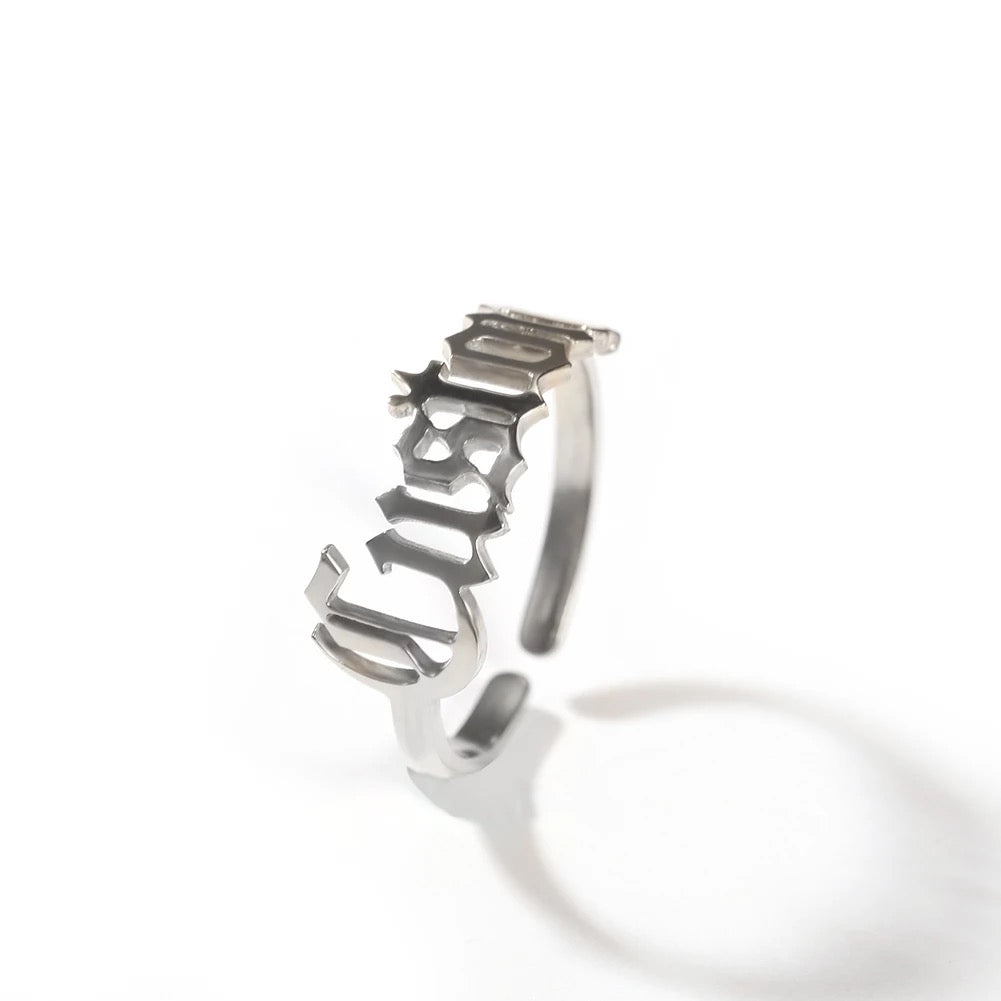 Adjustable Name Ring