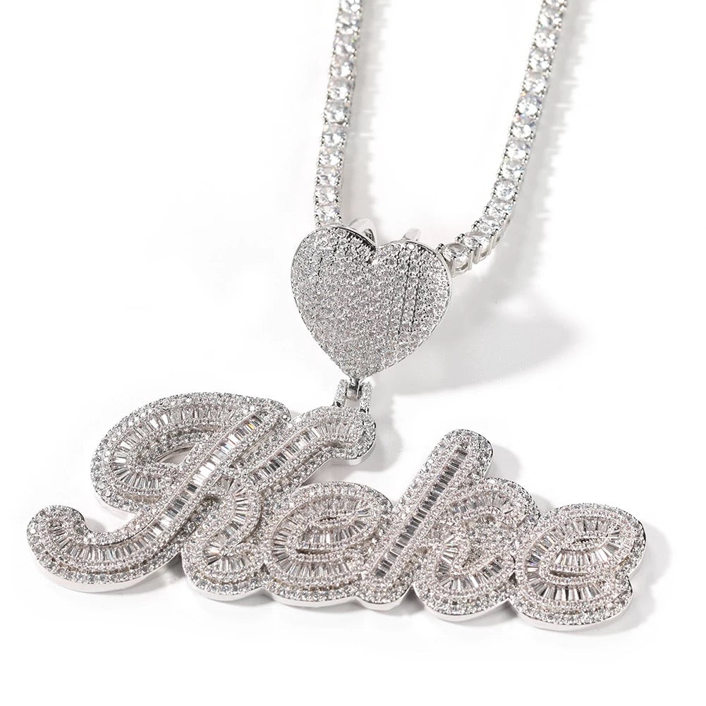 Icy XO Luxe Name Pendant