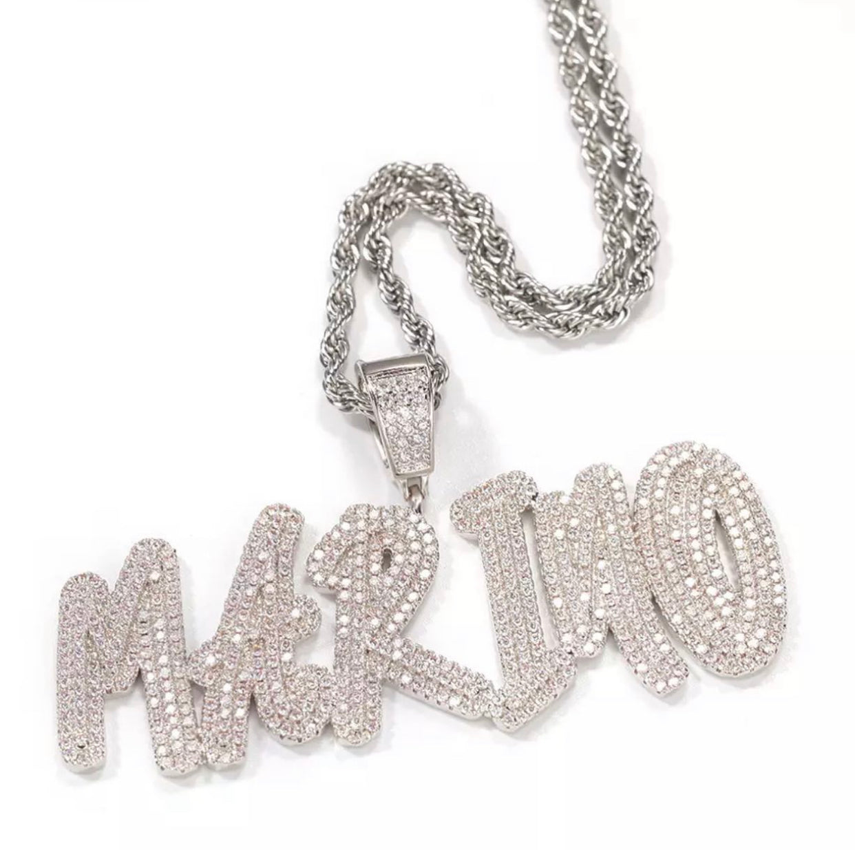 Icy Brush Cursive Rope Name