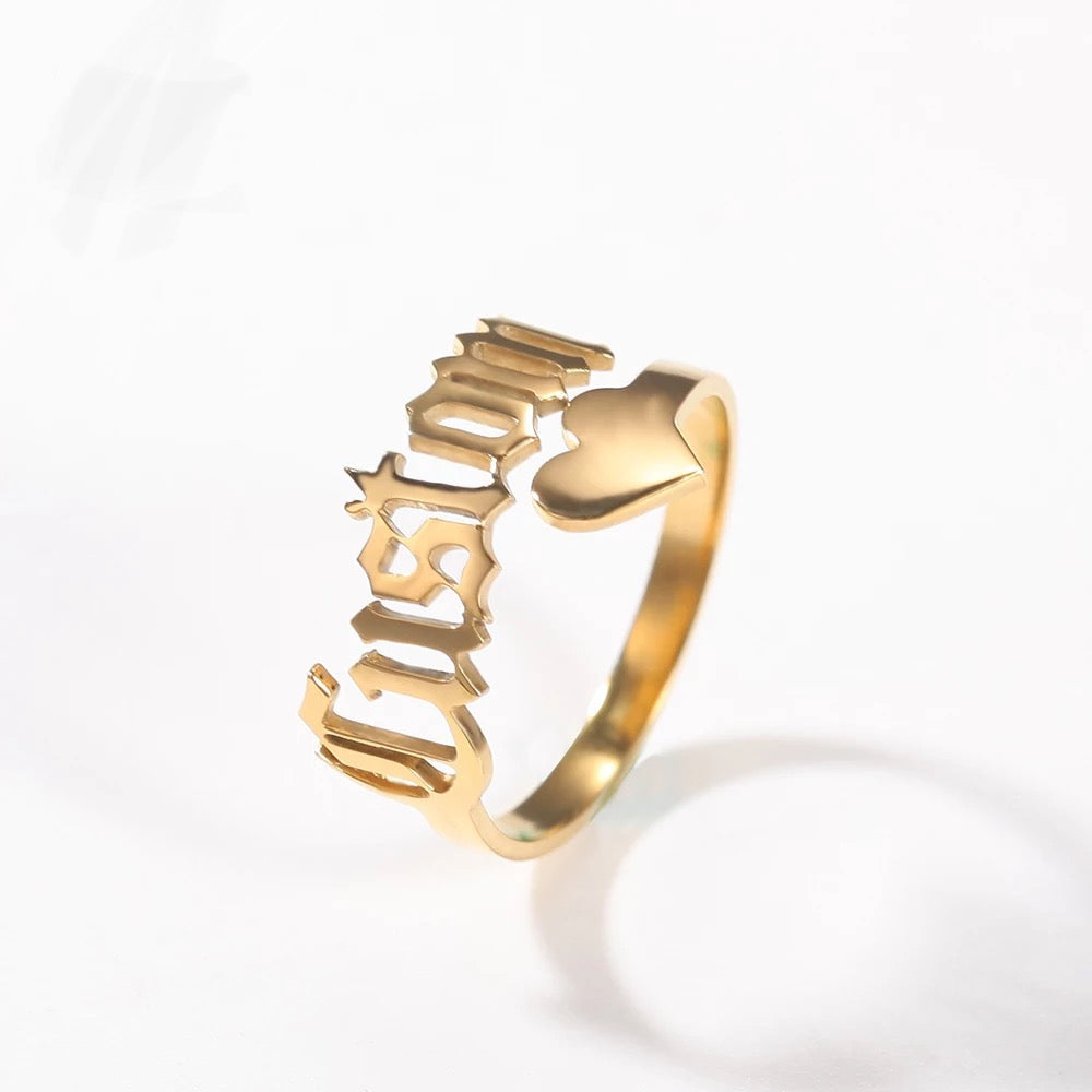 Adjustable Name Ring