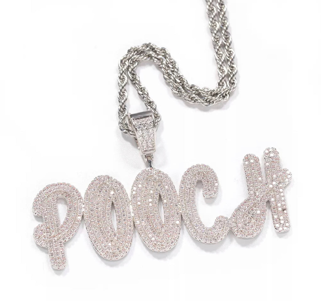 Icy Brush Cursive Rope Name