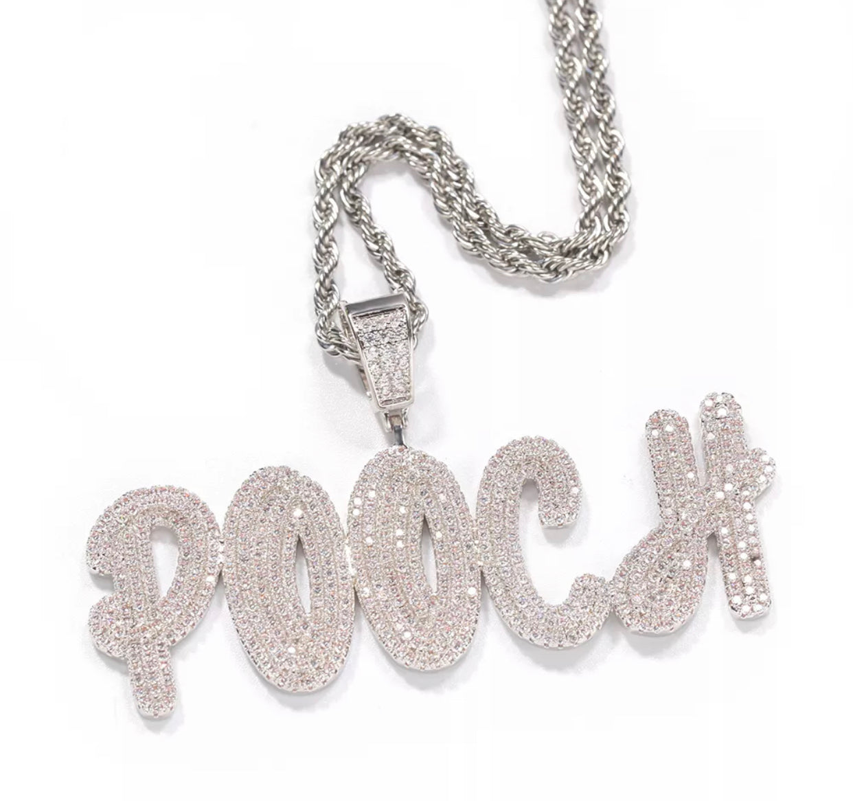 Icy Brush Cursive Rope Name