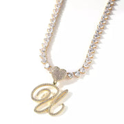 Icy XO Initial Necklace