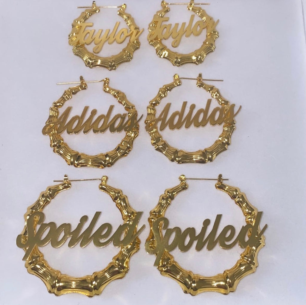 Hoop Name Earrings