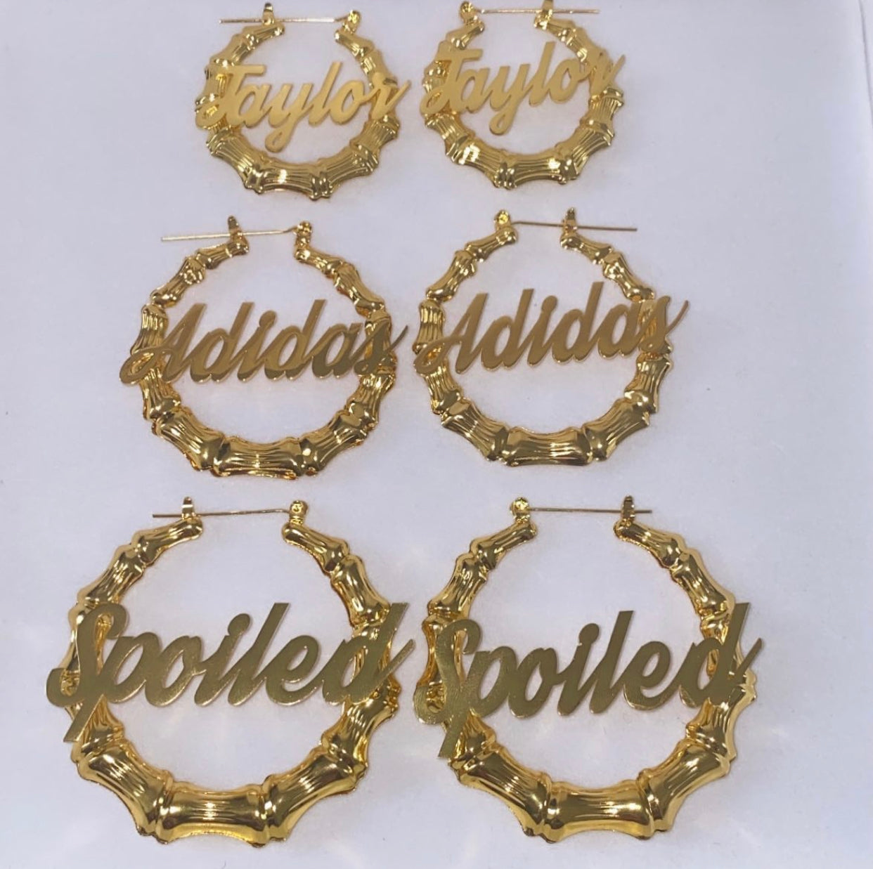 Hoop Name Earrings