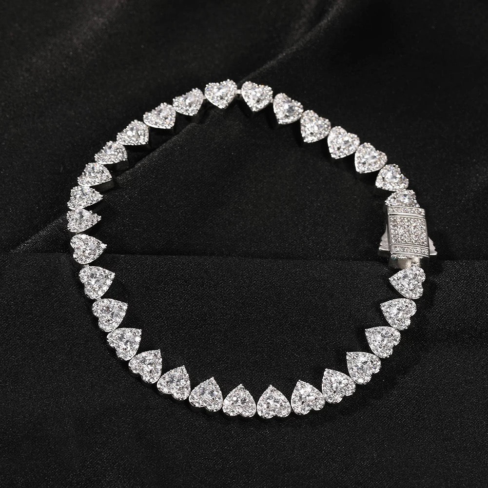 Heart Tennis bracelet